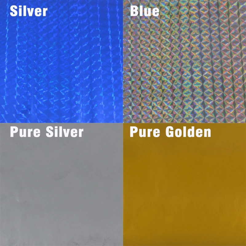 MNFT 12PCS 10cm X 20cm Holographic Adhesive Film Flash Tape DIY Lure Fishing Materials