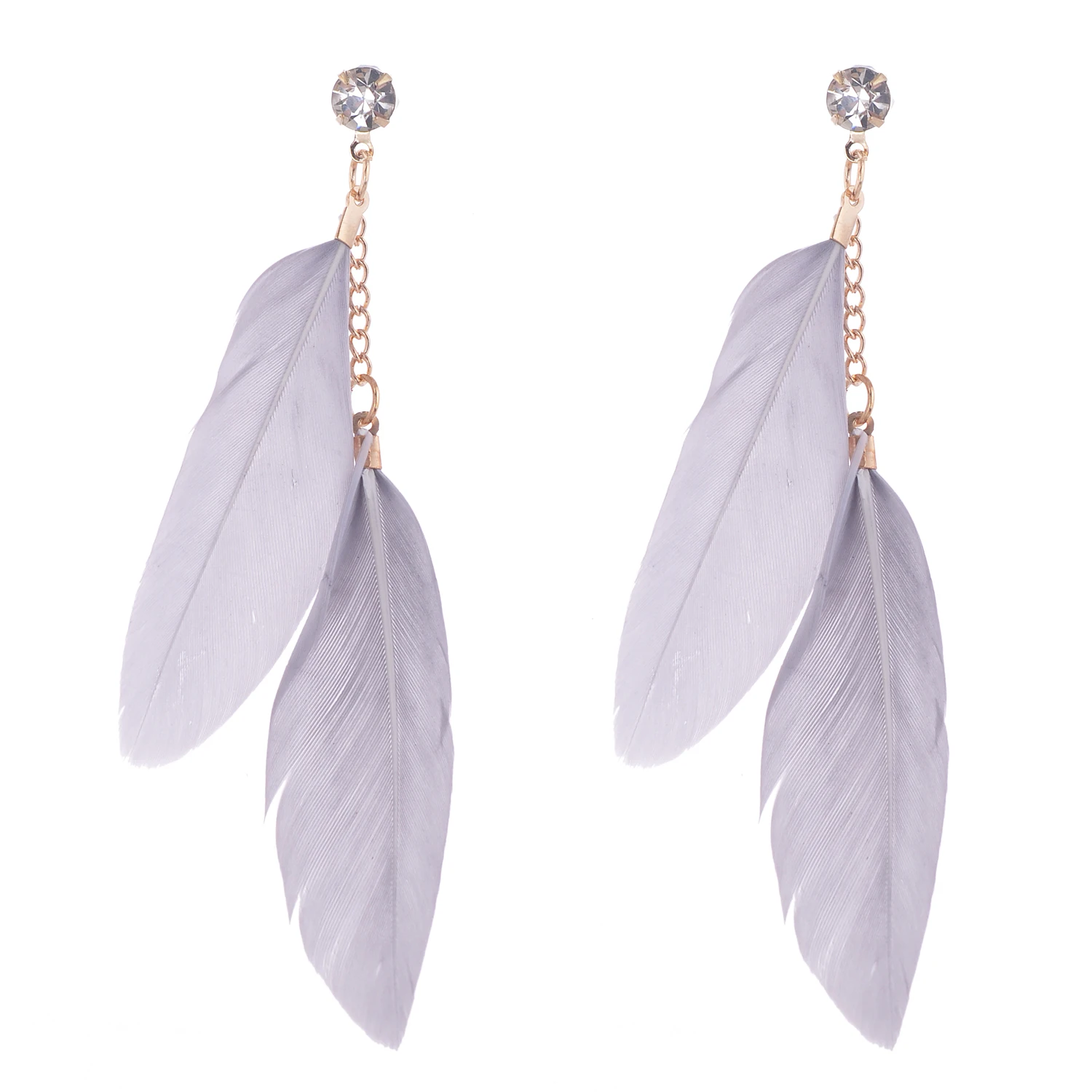 lureme 6 Colors Charm Women Feather Earrings Fashion New Colorful Vintage Luxury Long Dangle Earrings Bijoux Jewelry (er005294)