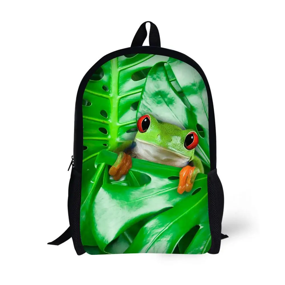 

Green Leaf Animal Generic Backpack Bag Children School Bags for Age 6-15 Teenage Boys Girls Mochila Bag Pack 17 Inch Bookbag