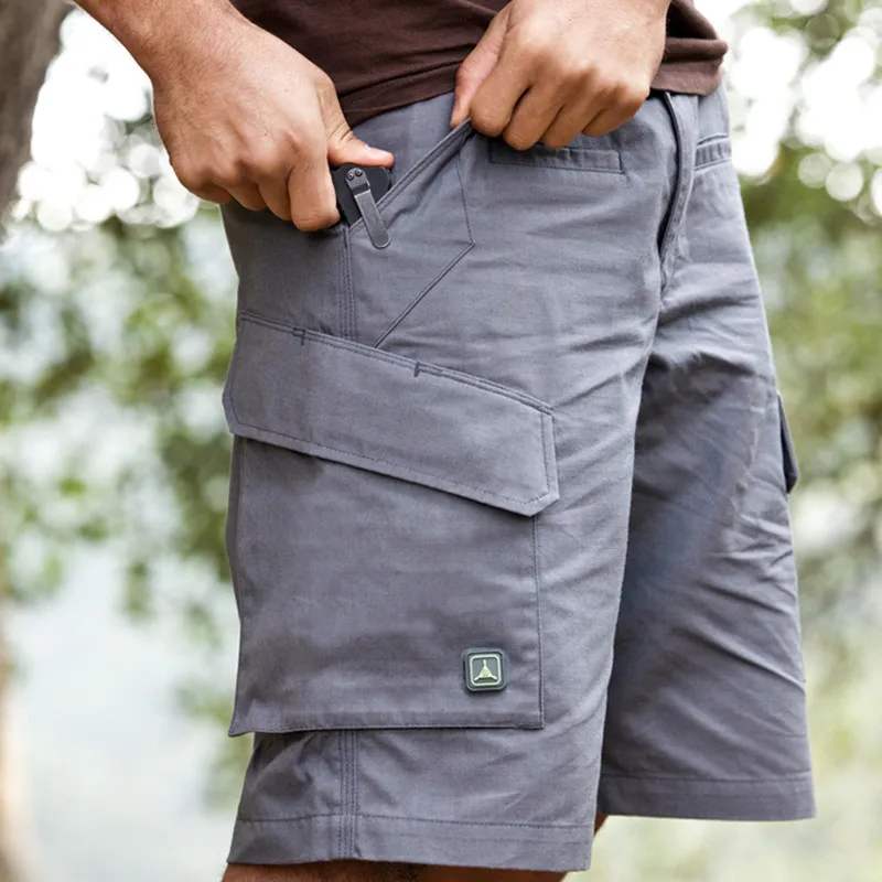 Men Summer Outdoor Sports Fast Dry Loose Multi-pocket Cargo Shorts Male Training Climbing Hiking Short Trouser