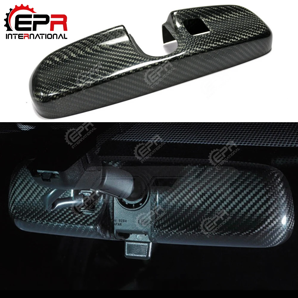 Car-styling For Nissan R35 GTR Carbon Fiber Room Mirror Cover (RHD Only) Fibre Interior Trim Body Kit Tuning Rear View Mirror