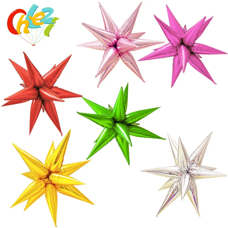 13Pcs Water Drop Cone Foil Balloons Birthday Party Opening Ceremony Wedding Decoration  Party Supplies Explosion Star Balloons