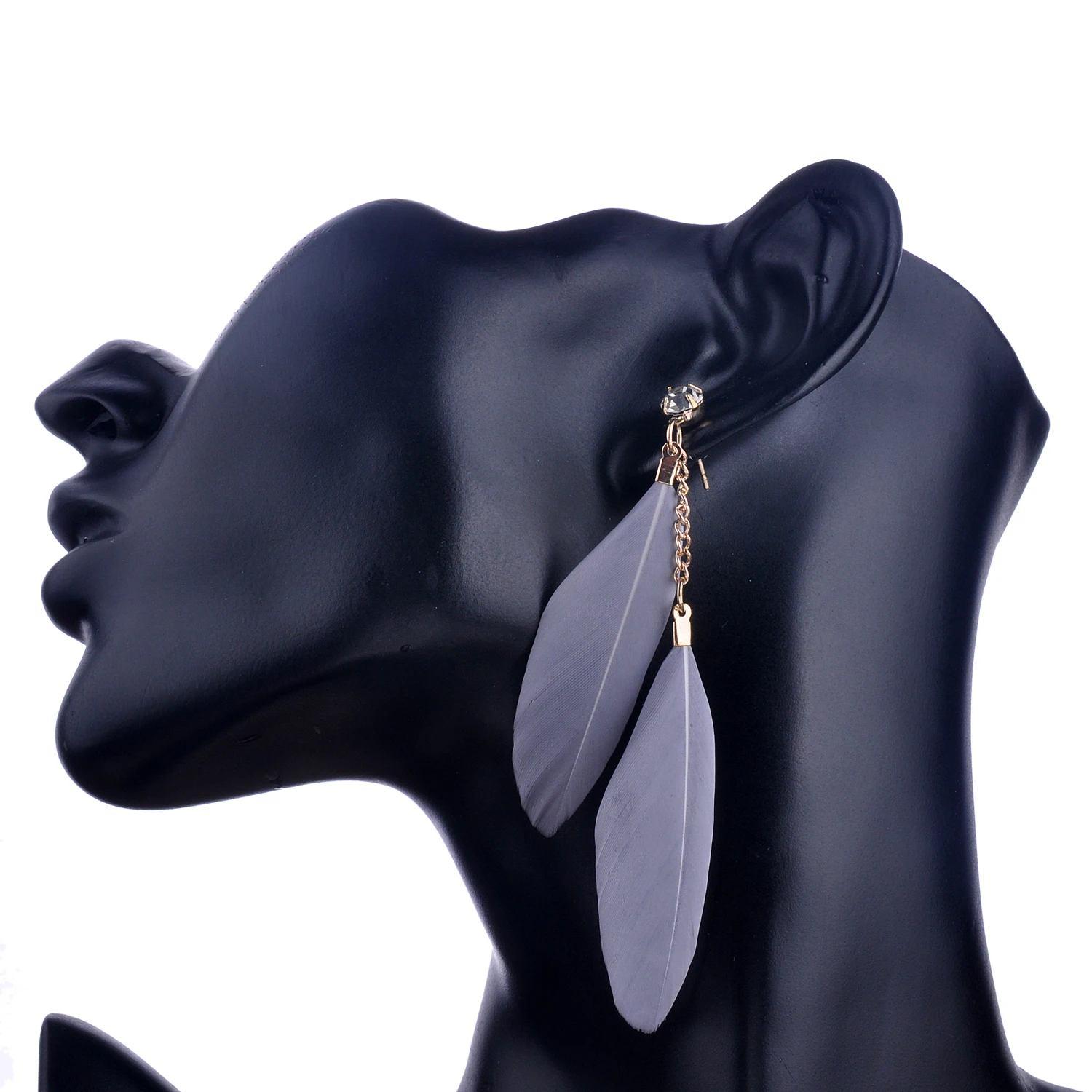 lureme 6 Colors Charm Women Feather Earrings Fashion New Colorful Vintage Luxury Long Dangle Earrings Bijoux Jewelry (er005294)