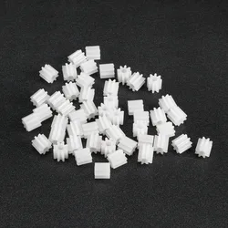 Uxcell 50Pcs 2mm Hole Diameter 082/142A 5x5/4.5x8mm Plastic Shaft Gear with 8/14 Teeth Toy Accessories for DIY Car Robot Motor