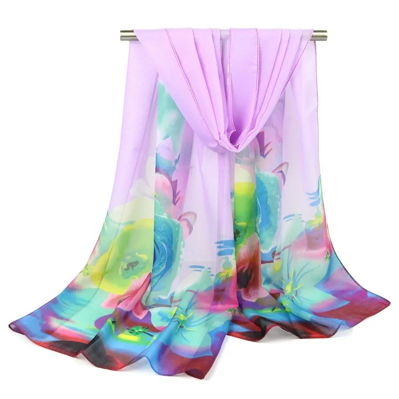 Fashion Scarf Luxury Women Brand Silk Scarf Women Scarves Shawl High Quality Print hijab wrap