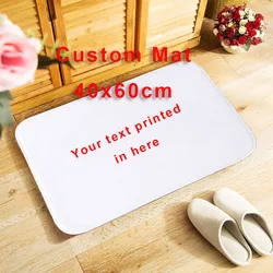 Custom mat anti-slip personalized printed your design picture photo, Flannel Floor customized doormats for Bath Door Living Room