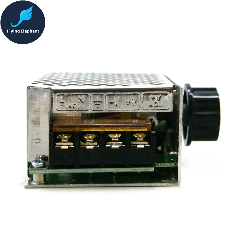 4000W SCR Electronic Voltage Regulator 220V For Dimming & Speed Control & Tempering + Insurance Case