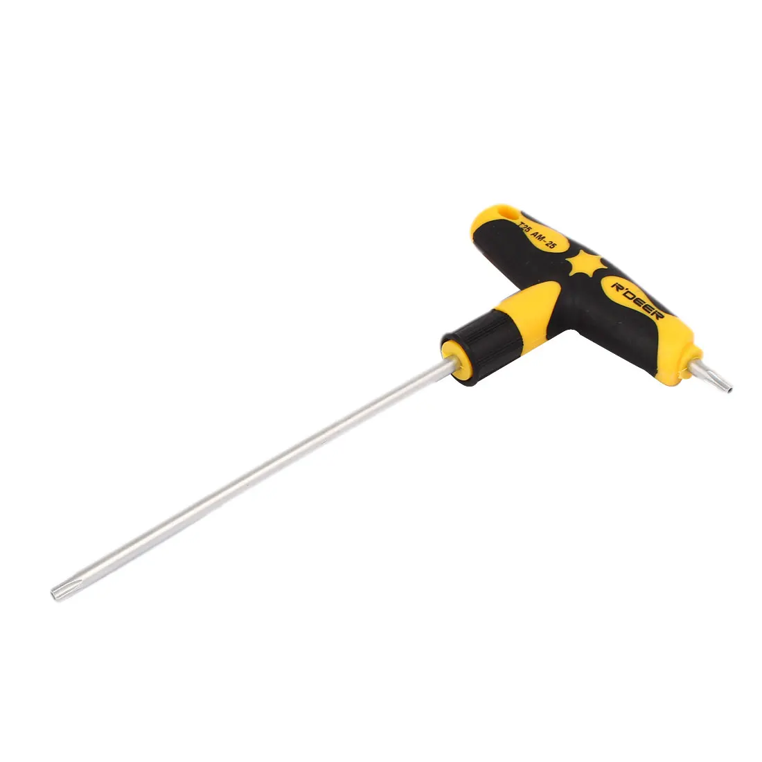 UXCELL T25 T-핸들 Torx 보안 토크 스타 키 Cr-V 합금강 스크루드라이버 렌치, 수리에 이상적, 1 개