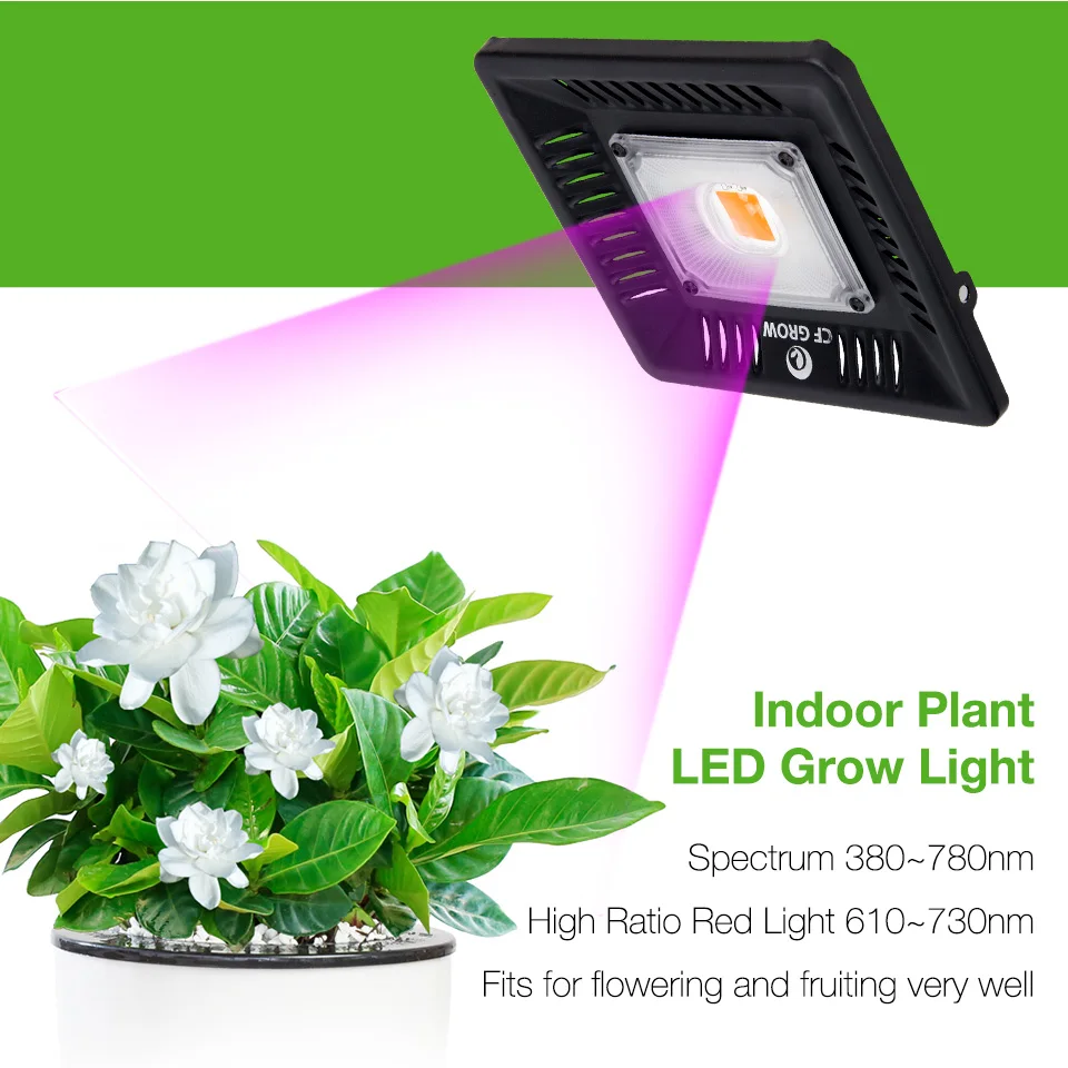 Imagem -04 - Lâmpada de Led Cob para Cultivo em Estufas 100w à Prova Dágua Ip67 para Vegetais e Flores Uso Interno Lâmpada de Iluminação