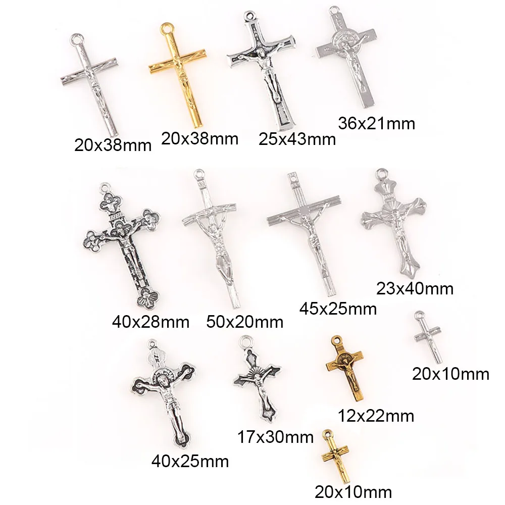 Religious Charms Cross One hole Necklace Link Charm Pendants Center Accessories DIY Jewelry accessories