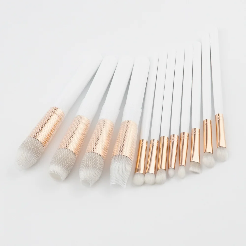 White Makeup Brush With Box Facial Professional Powder Eye Shadow Lip Makeup Brush 12pcs ENNKE New Cosmetic Make up Brush Tool