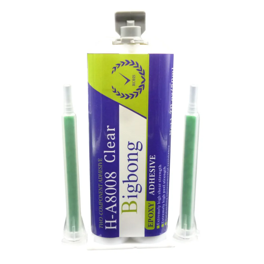 Kautschuk-Epoxidharz-Strukturklebstoffe 50ml 1:1 Transparente AB-Klebstoffe 5 Minuten Klare Starke Epoxidharze & 2 Stück statische Mischdüsen – Detail 4
