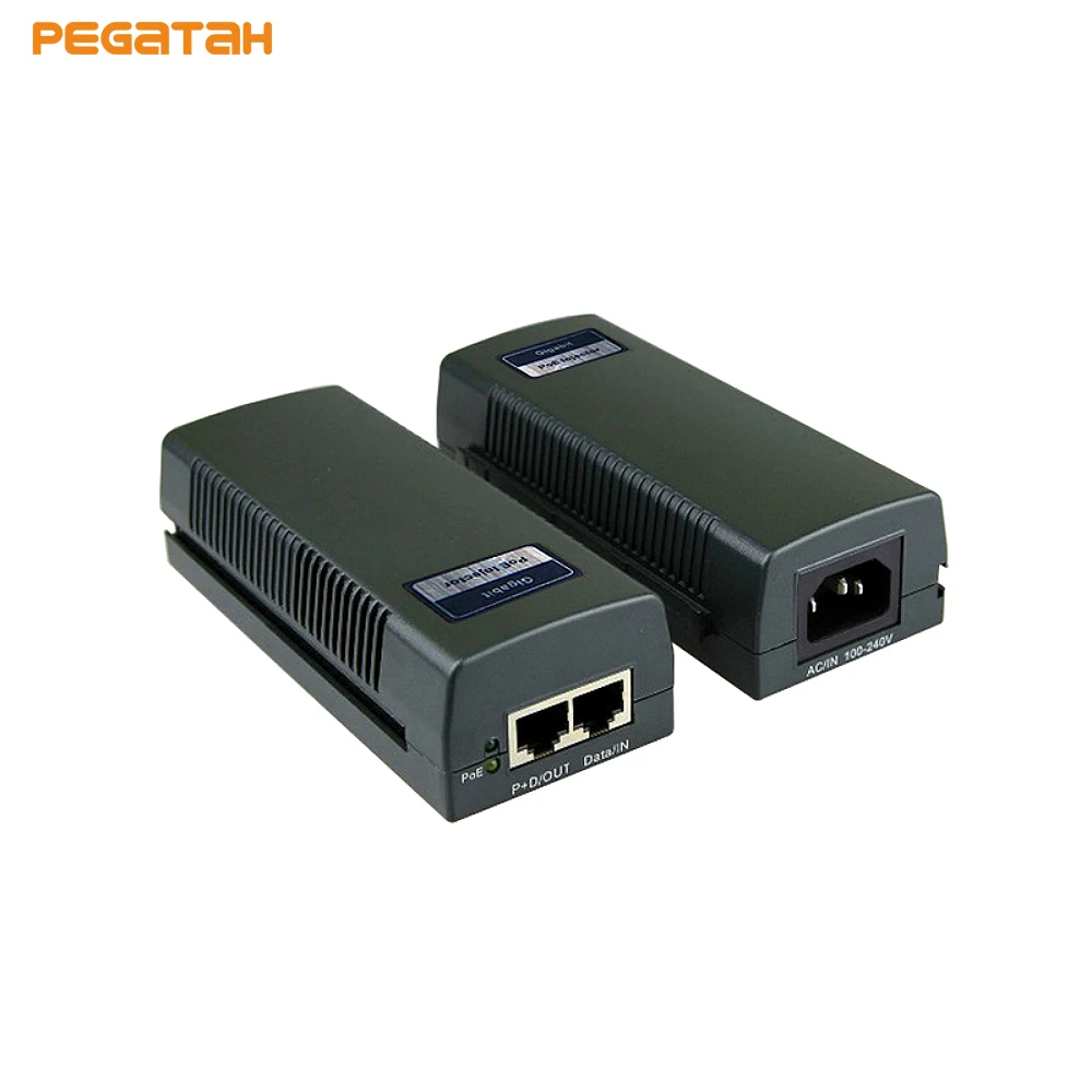 

New POE Injector IEEE 802.3af/at Single Port 10/100/1000M 30W Power over Ethernet Gigabit Automatic Detection POE Power Supply