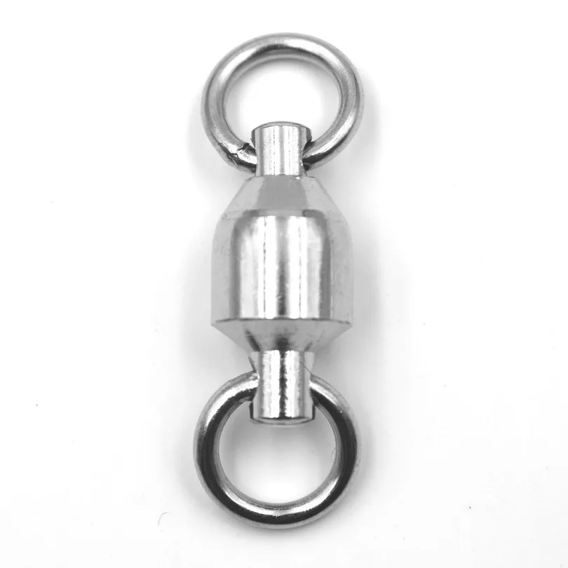 MNFT 18PCS Stainless Steel Solid Rolling Ring Fishing Hook Swivel Connector Tools Size 0#-8# Ball Bearing Swivel Ring