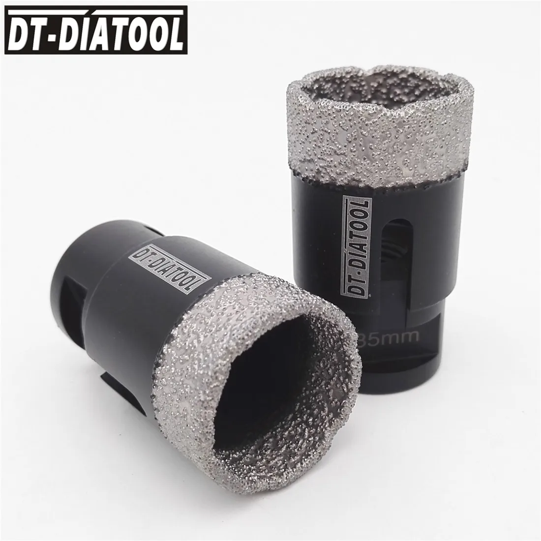 DT-DIATOOL 2pcs Diameter 35mm Dry Diamond Drill Core Bits Vacuum Brazed Hole Saw Professional Quality Drilling bits M14 Thread