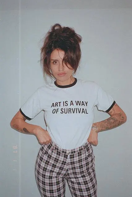 Skuggnas Art Is A Way Of Survival Tumblr T shirt Aesthetic Shirts Tumblr Clothing Grunge Shirts Fashion Ringer Tumblr T Shirts