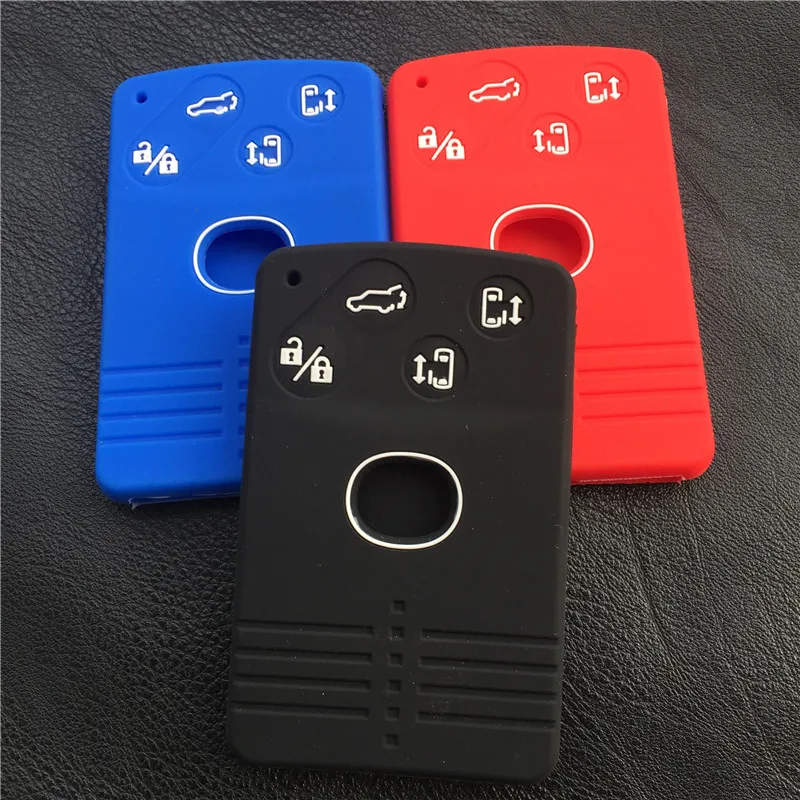 Silicone rubber car key case cover for mazda 8  2011  4 button card key case shell