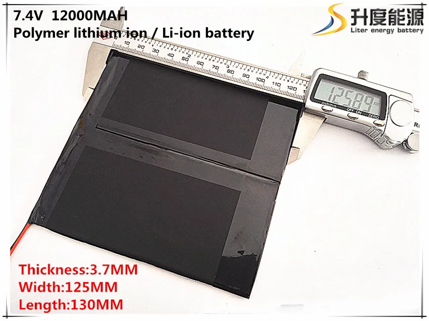 7.4V 12000mAh 37125130 Lithium Polymer Li-Po li ion Rechargeable Battery cells For Mp3 MP4 MP5 GPS