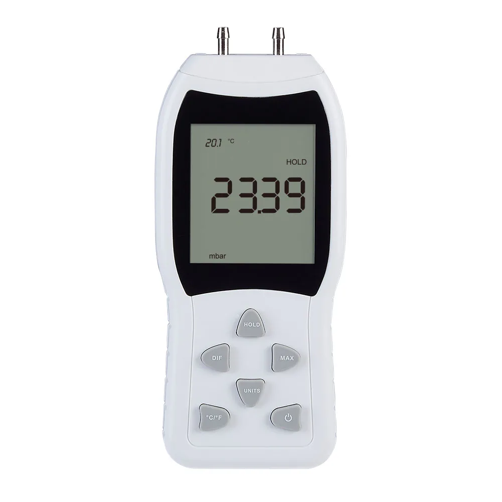 Hoge Precisie Professionele Lcd Digitale Manometer Differentieel Manometer Barometer Drukverschil Tester