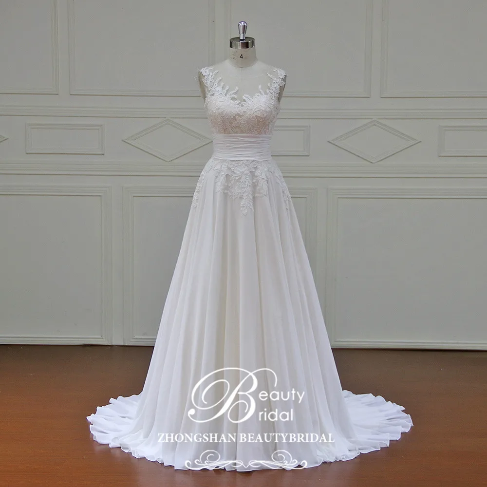 High-end Custom made Vestidos De Noiva Foto Real China Robe De Mariage Pleat Lace Vintage Wedding Dress Bridal Gowns HK033