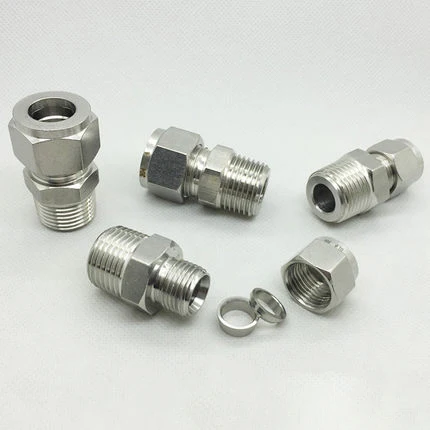 304 Stainless Steel(straight run) ZG Pipe Compression Fitting, Two heads can be dismantled,Compression Fittings