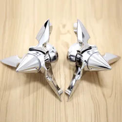 Chrome Spun Blade Spinning Axle Caps Chrome Fit For Harley Motorcycle Sportster 2008-2022 Road Glides Electra Glides