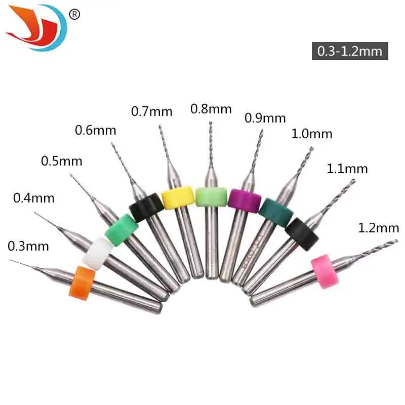 Micro Mini Twist Drill Bits Set, PCB Print Circuit Board, carboneto de tungstênio, ferramenta de gravura, metalurgia, 10pcs