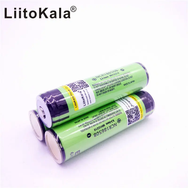 Liitokala 2 sztuk oryginalny 18650 3400mah chronione baterii 3.7V litowo-jonowy akumulator