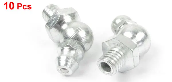 X Autohaux 10 Pieces 6Mm Thread 45 Degree Angle Metal Grease Nipple Zerk Fitting Nozzle