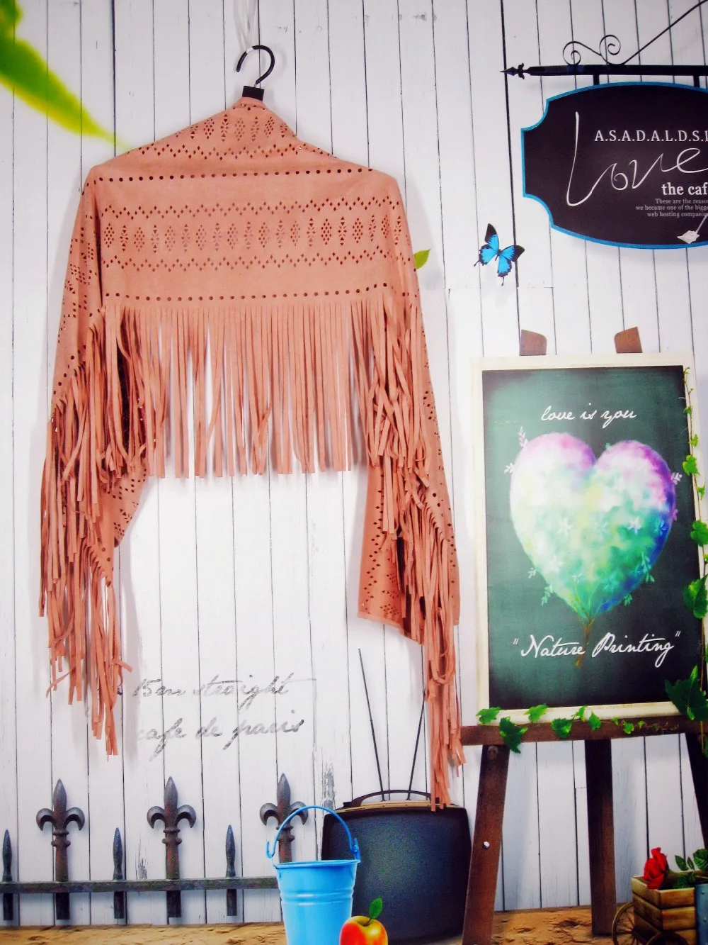 2019 H80&S90 Spring autumn Women big sexy hot hollow shawl seaside Tassel scarf faux suede fringed scarf Fashion Pashmina lady