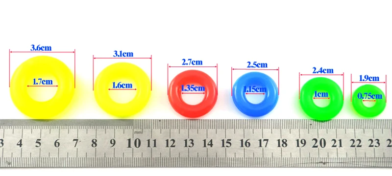 MNFT Tapón caña pesca – Anillo goma O antideslizante multicolor - imagen 5
