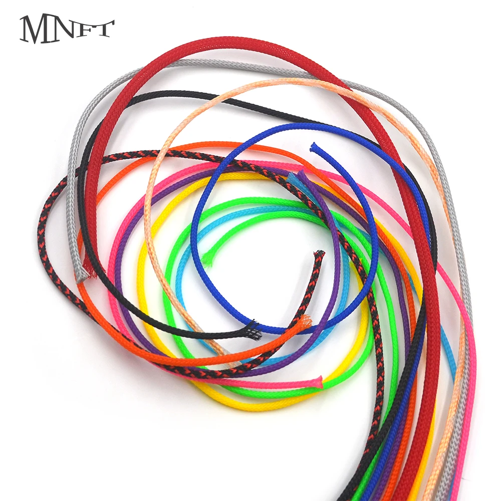 MNFT 2Meters Outter Diameter2.5/3/4MM Multiple Colour Strong PET Mesh Tube Braided Wire Fishing Rigging Material