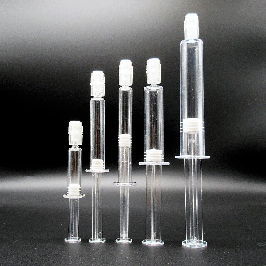 1ml luer lock plastic syringe prefilled cosmetic syringe factory supply wholesale price 100pcs/lot free shipping.