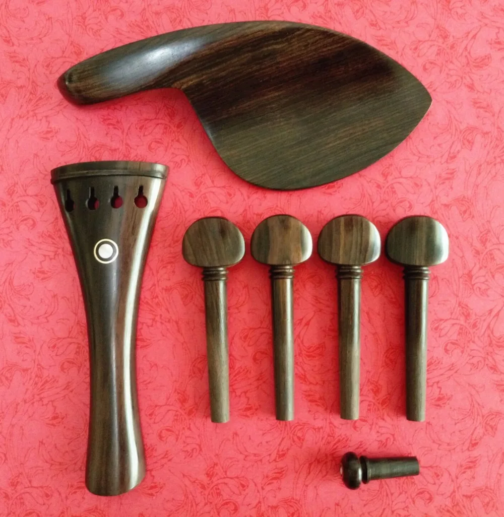 1set Brand new natural ebony Viola parts peg tailpiece chinrest endpin