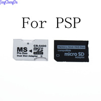 JCD 1Pcs Single and Dual Slot Card Reader New Micro SD SDHC TF to MS Memory Stick Pro Duo Reader for PSP Card Adapter