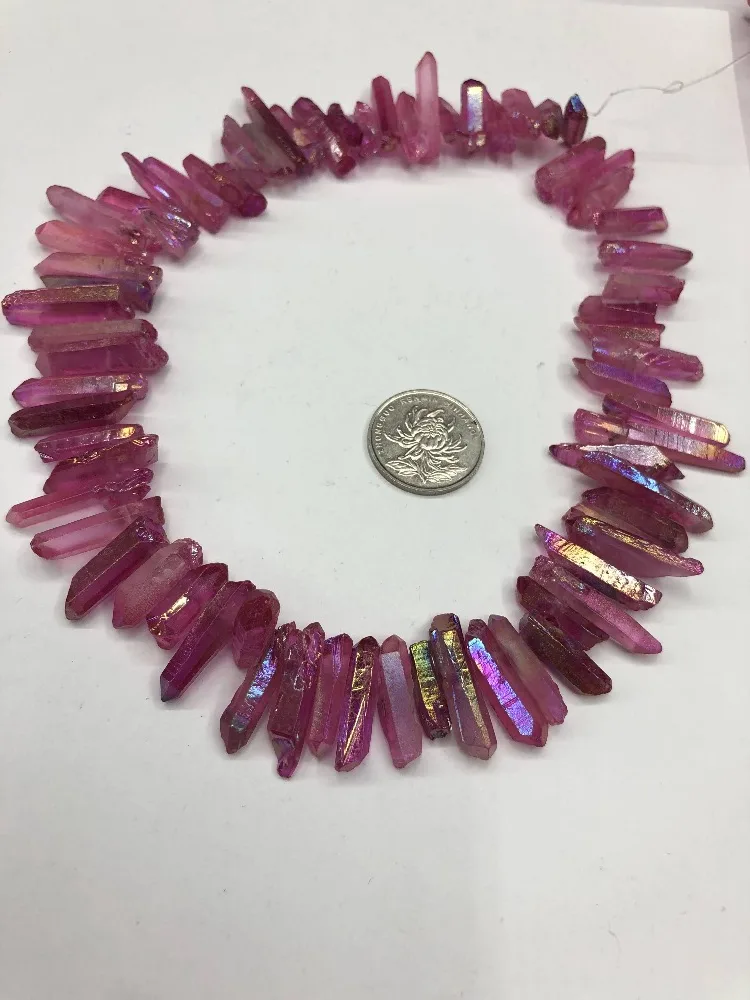 18x20mm,10x30mm Natural Quartzs Rose Red Colour Wand Worry stone Semi Precious Loose beads Strand 15 inches Wholesale For DIY