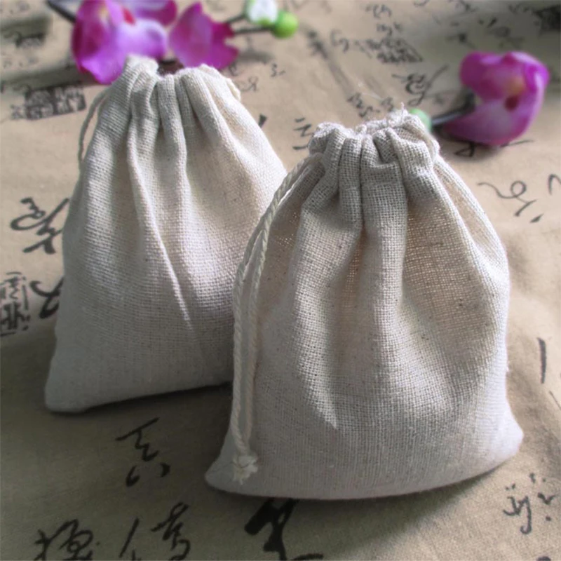 

Small Linen Gift Bags 8x10cm (3"x4") Baby Shower Birthday Party Wedding Favor Holder Necklace Bracelet Jewelry Packaging Pouch