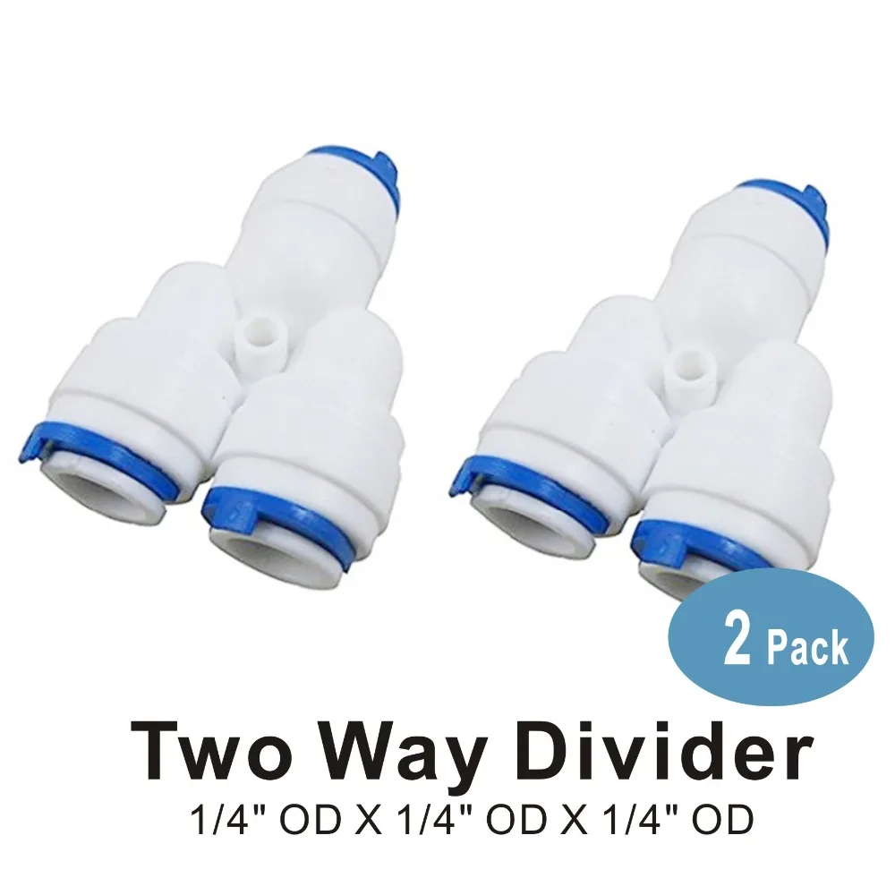 2 шт./упаковка, быстроразъемный соединитель 1/4 дюйма для фильтров для воды и систем RO