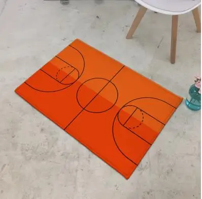 fashion basketball filed printed rug mat the bedside kitchen anti skid big plush carpet