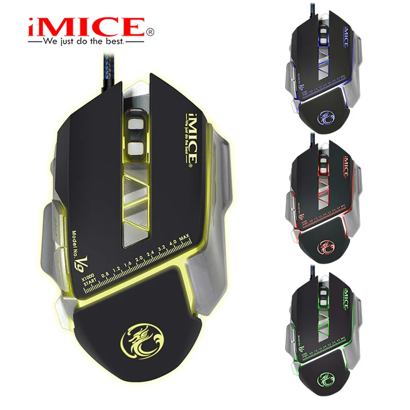 

IMICE V9 7-Key USB Professional Optical Wired Gaming Mouse 4000DPI For CS DOTA LOL Players