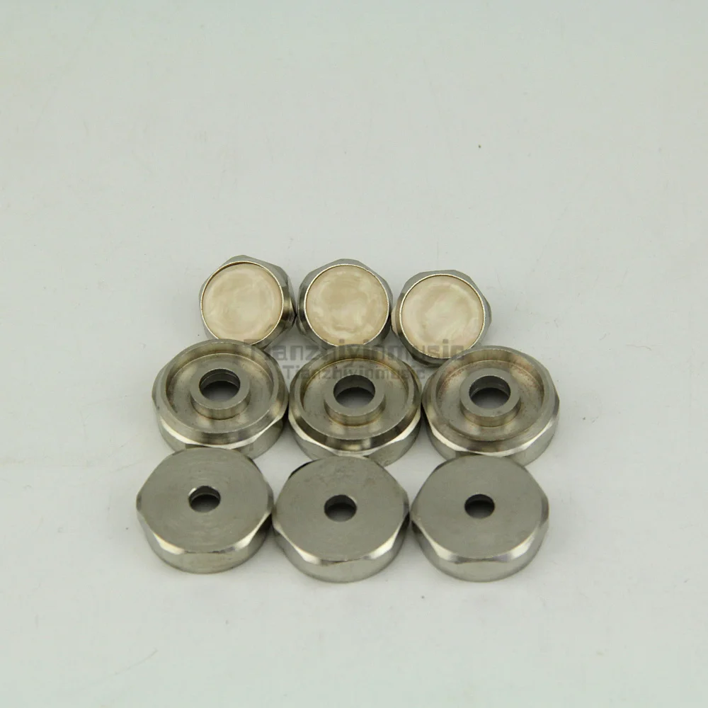 9pcs=1set trumpet finger buttons for repairing parts second hand