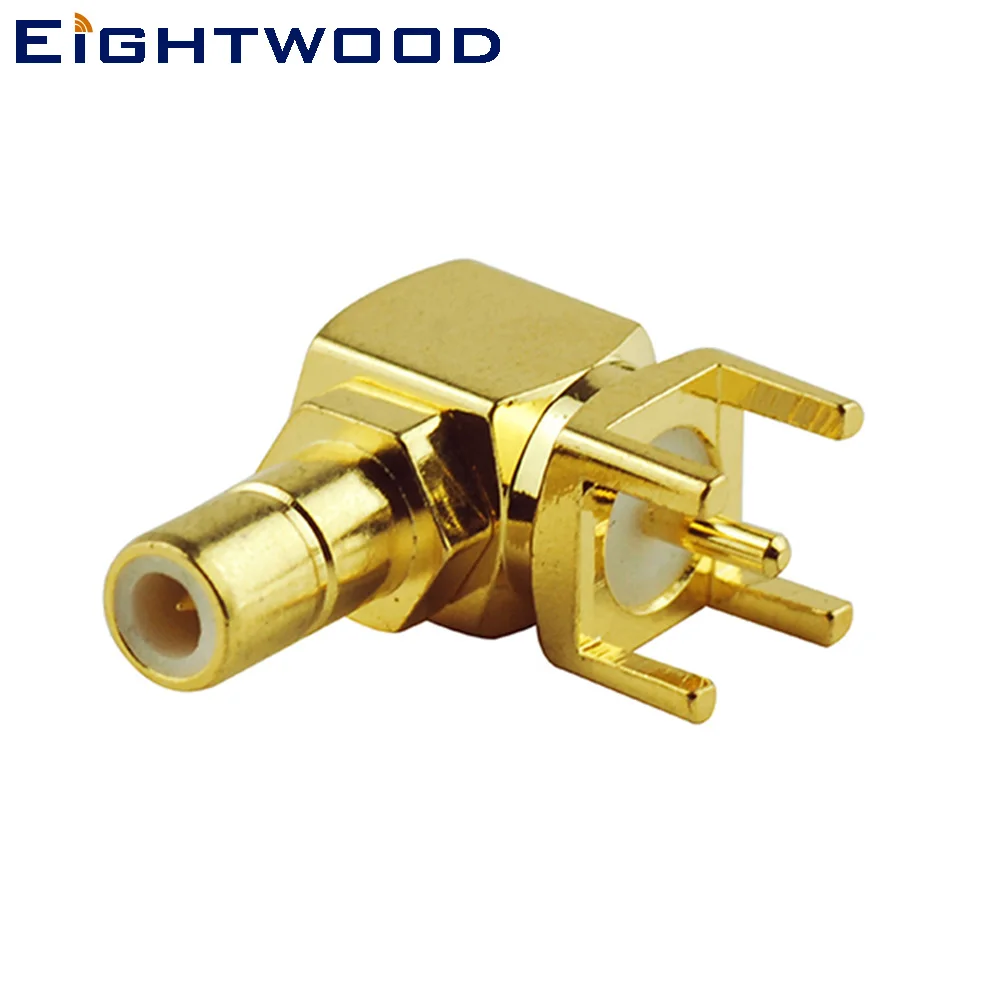 

Eightwood 5PCS DAB DAB+ Antenna SSMB Jack Female RF Coaxial Connector Thru Hole Right Angle PCB Mount with Solder Post