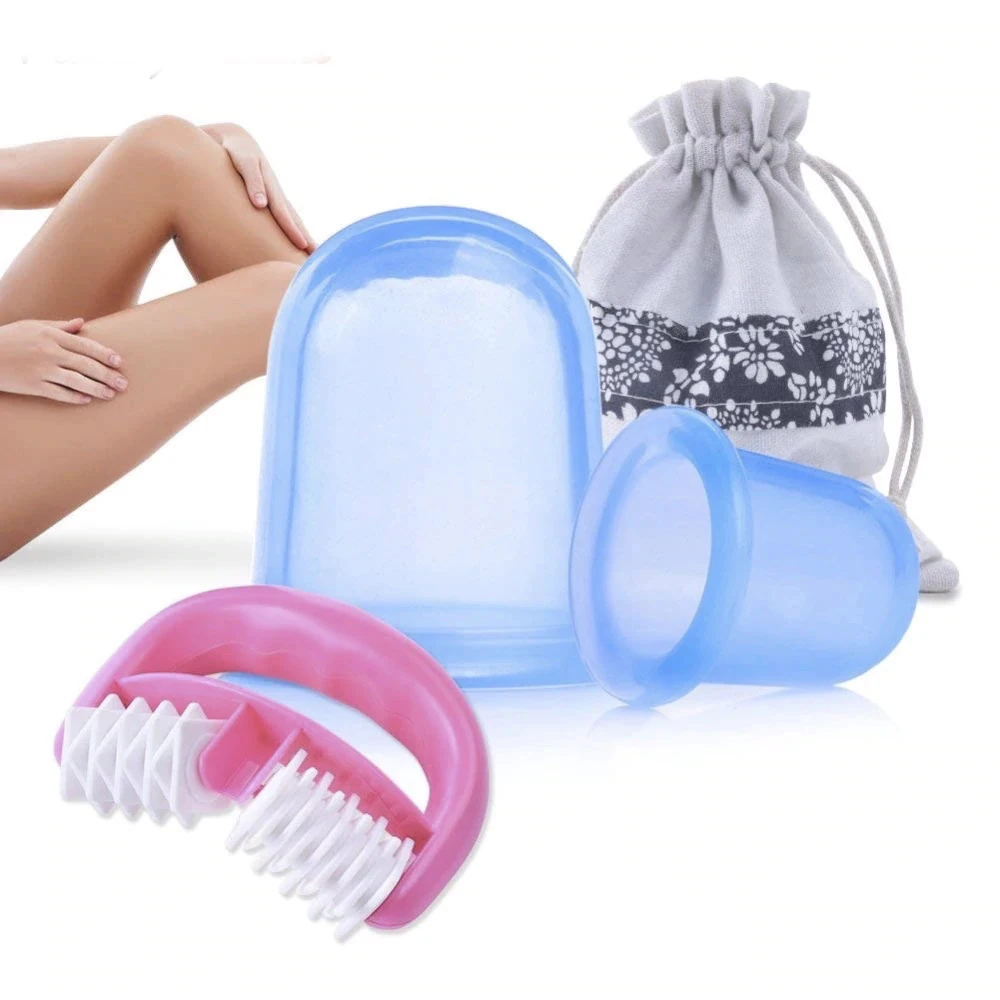 

Body Silicone Massage Suction Cups Anti Cellulite Massage Cup and Facial Cupping Therapy Set Anti Cellulite Roller