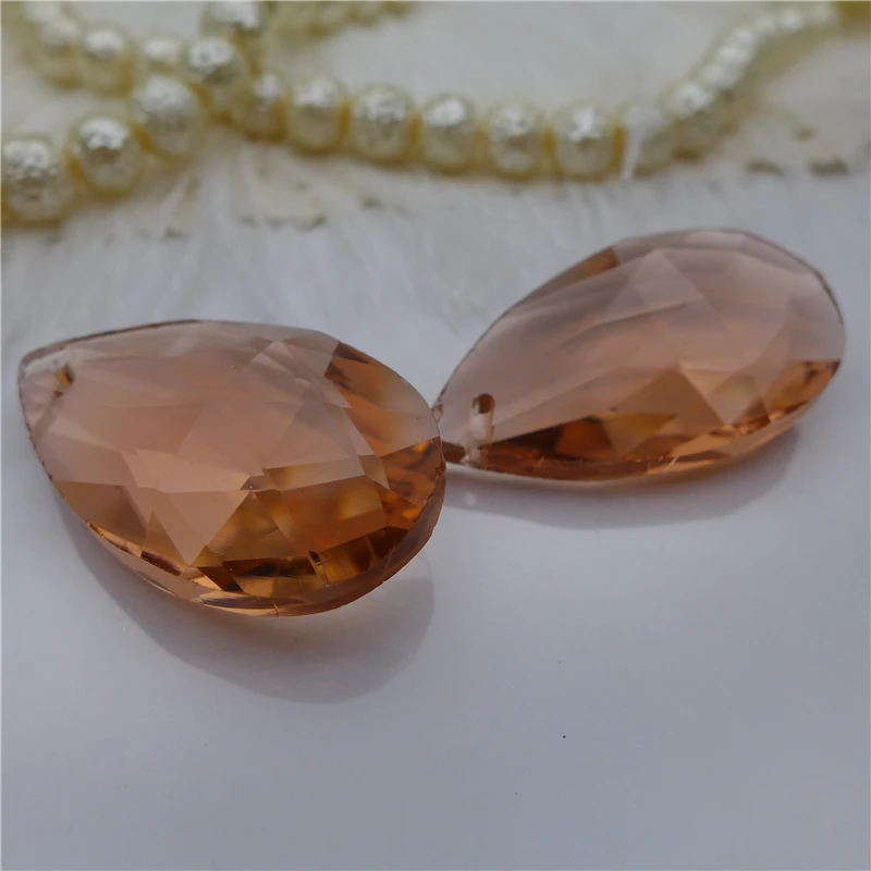 pear shape pendant crystal water drop bead 16/22/28/38 mm earring necklace diy accesories mix color chandelier glass lamp part