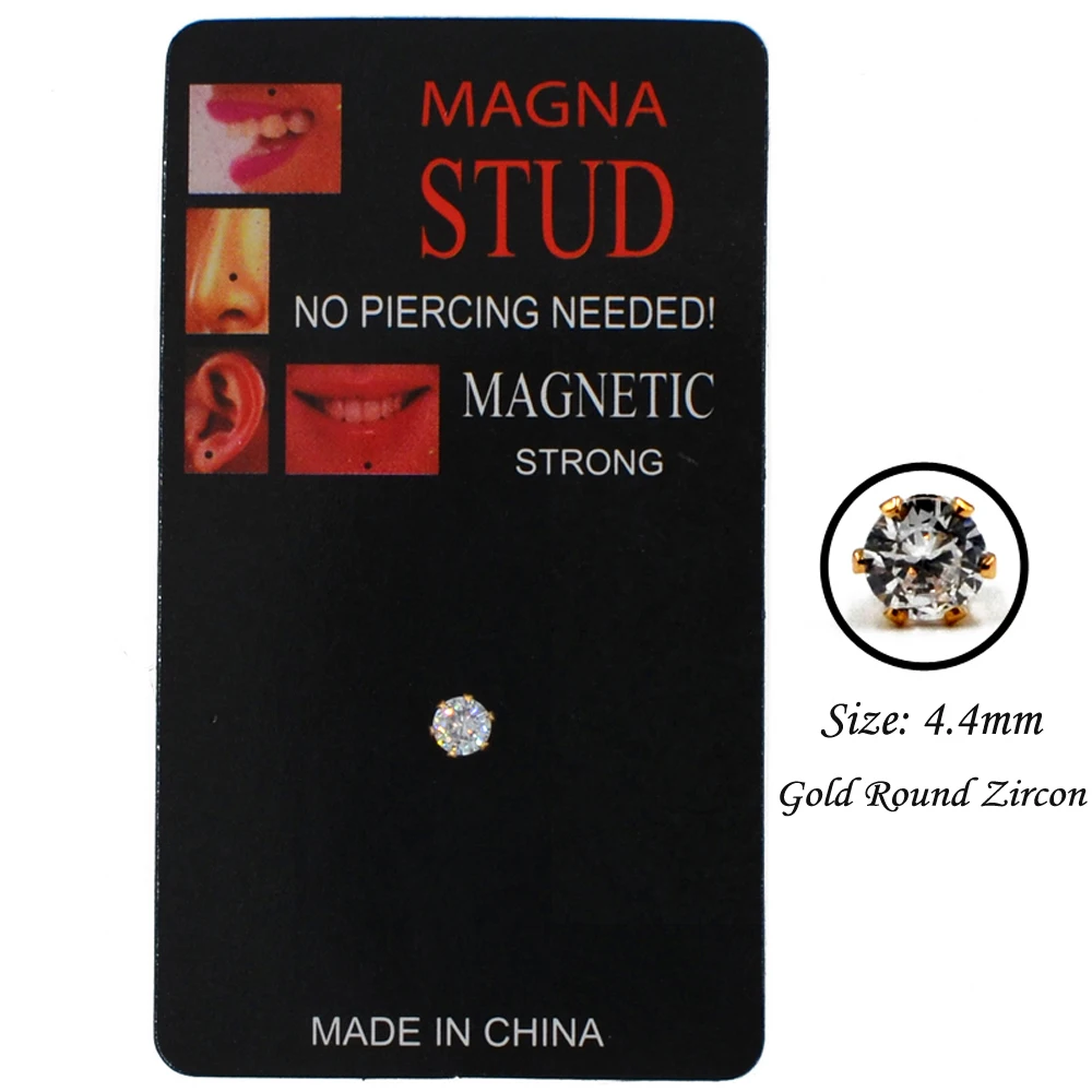 Non Piercing Strong Magnetic Lip Labret Studs Magnetic Earrings Ear Studs Nose Lip Ring Stainless Steel Body Piercing Jewelry view 3