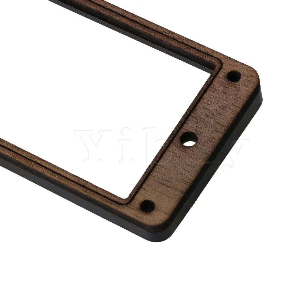 Yibuy 2pcs 9.2cm Rosewood Humbucker Pickup Mounting Ring Set Light Guitar Parts