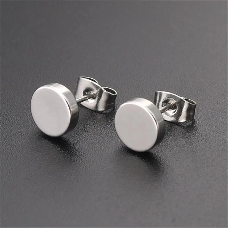 PE09 Titanium Round Earrings For Unisex 316l Stainless Steel Earring IP Plating Good Quality Jewelry