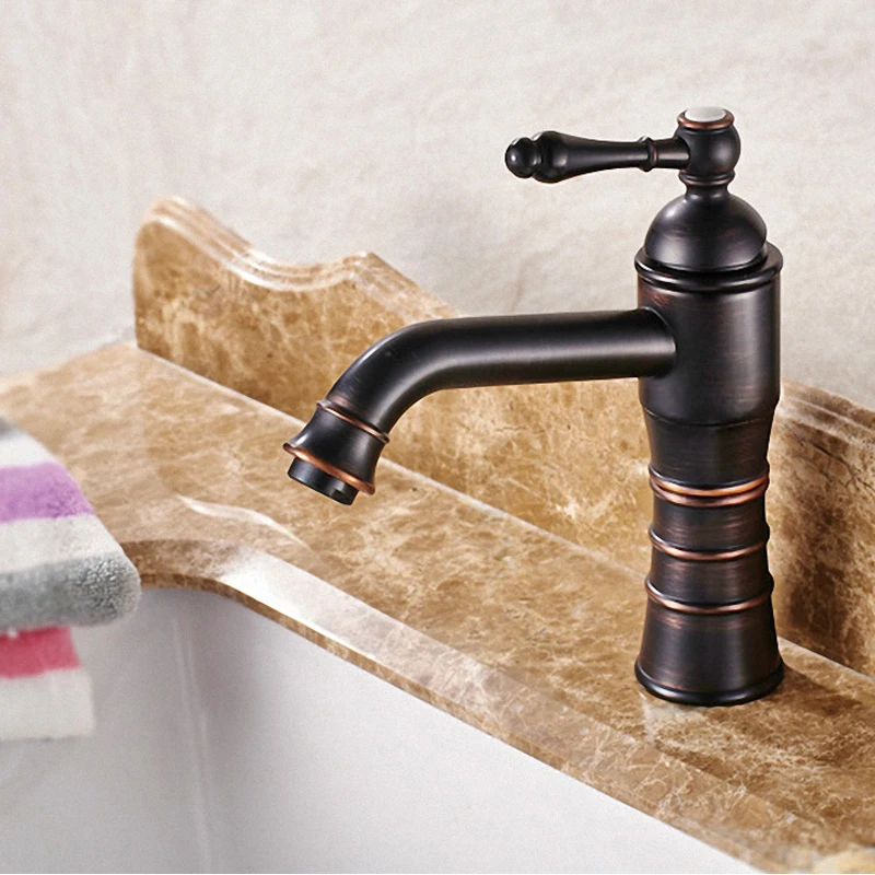 

Bathroom Vessel Sink Faucet , Lavatory Tap, Hot Cold Water Mixer, Solid Brass, Classic Black