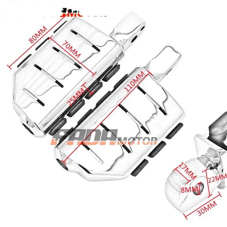 Rear Foot Pegs Footrest for Suzuki Boulevard C90 2013-2015 Marauder 800 1997-2004 (098)