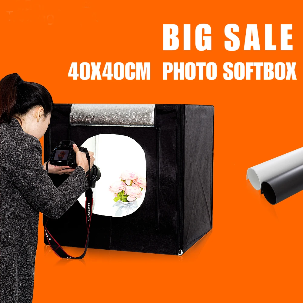 

40X40X40CM Mini Portable Photo Studio Softbox Tabletop Shooting Light box Photography Photo Box Soft box Stuido